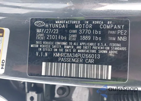 2023 Hyundai Venue Sel из США, поврежденный, VIN KMHRC8A34PU266013